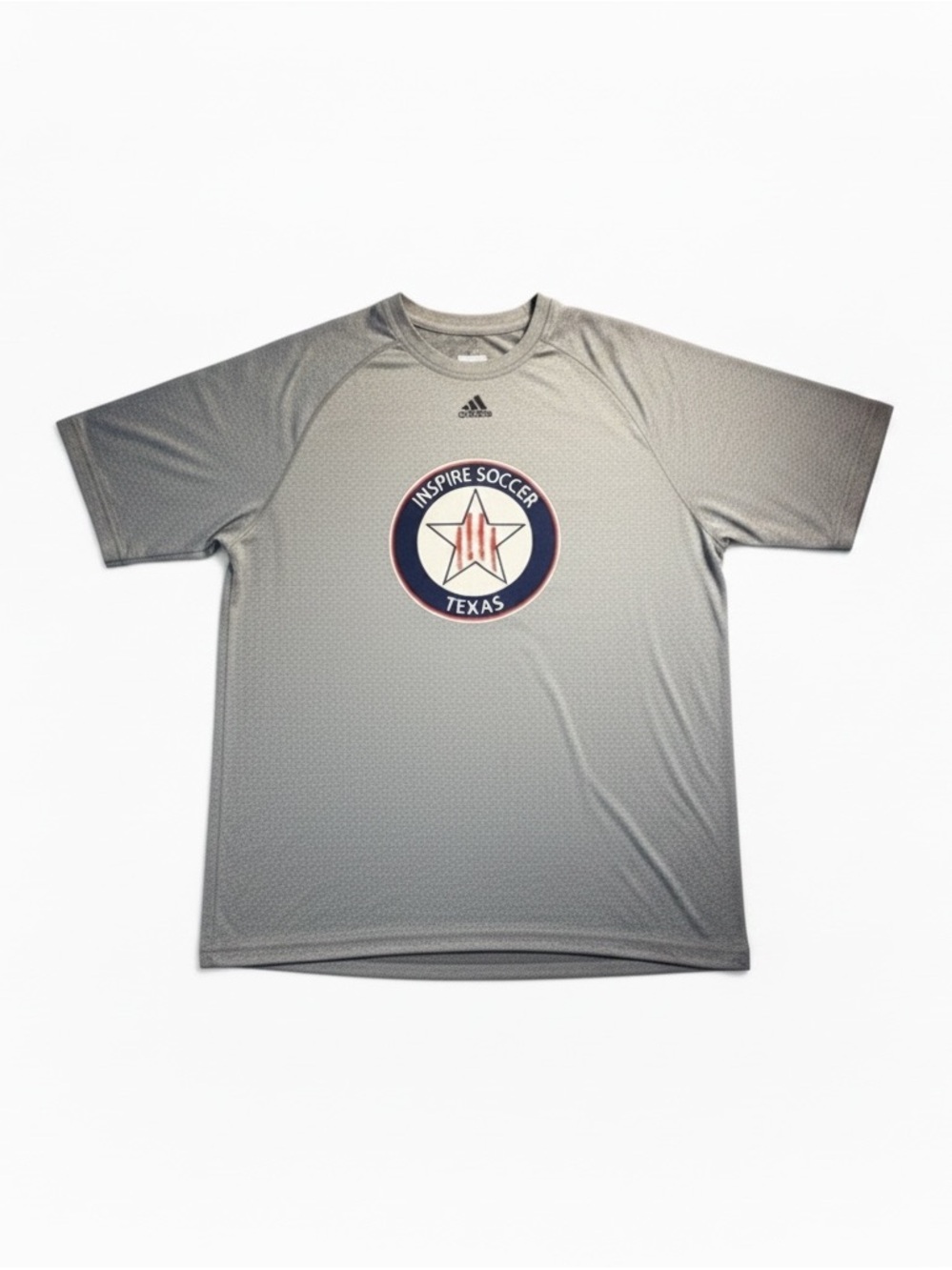 adidas Light Grey Inspire Soccer Texas Short Sleeve Tee
